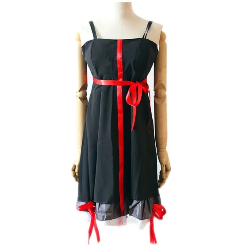 2 Colors Anime Guilty Crown Inori Yuzuriha Cosplay Costume Women Slip Dress Black/White Demitoilet Daily Clothing CMM221