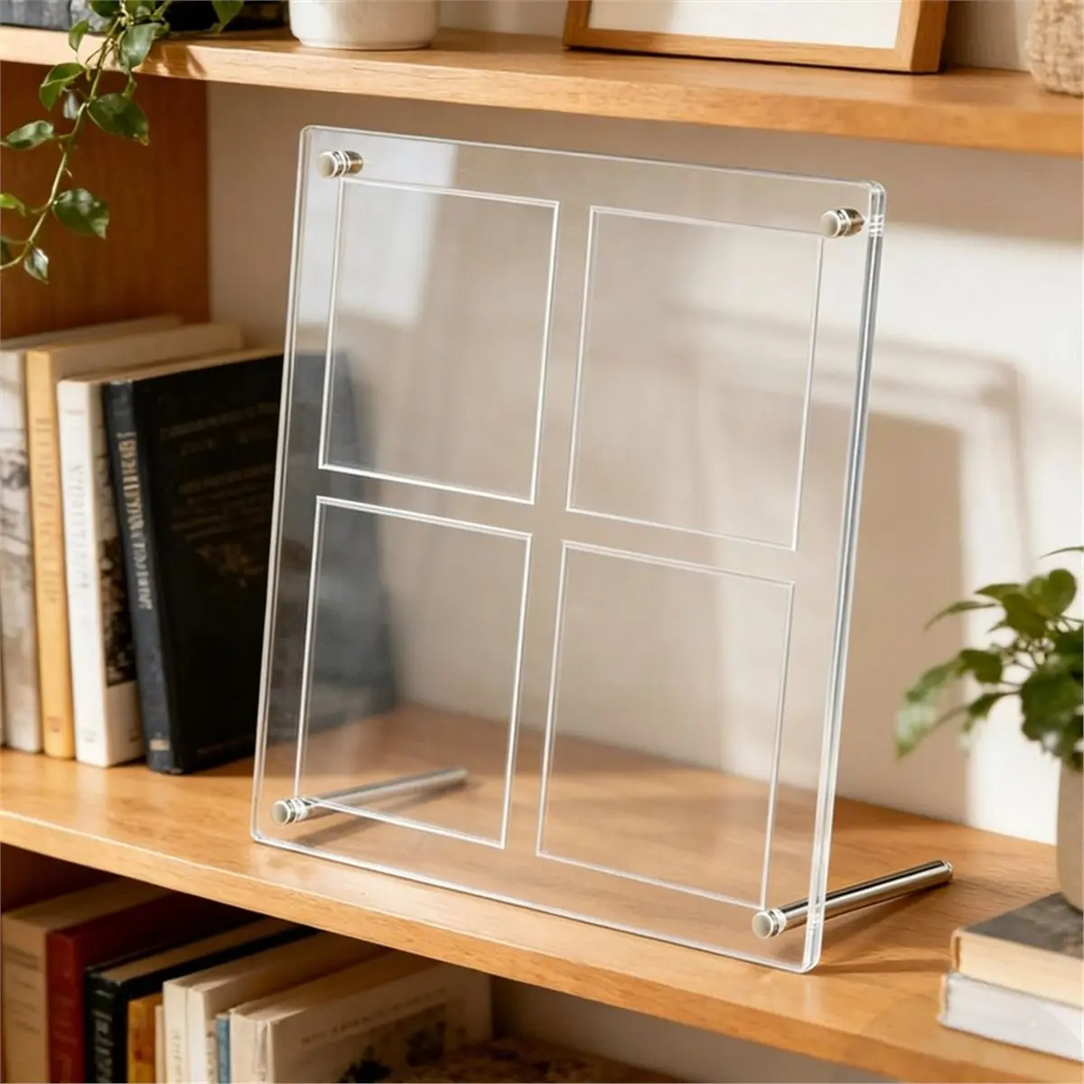 Acrylic Trading Card Display Frame, Desktop Case with Metal Screws, Clear Protector Holder for Collectible Gaming Cards