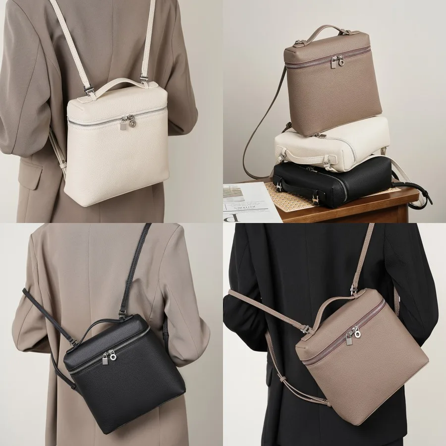 

【New style】Top layer cowhide shoulder bag for women's new fashionable piana backpack authentic leather women's bag travel large