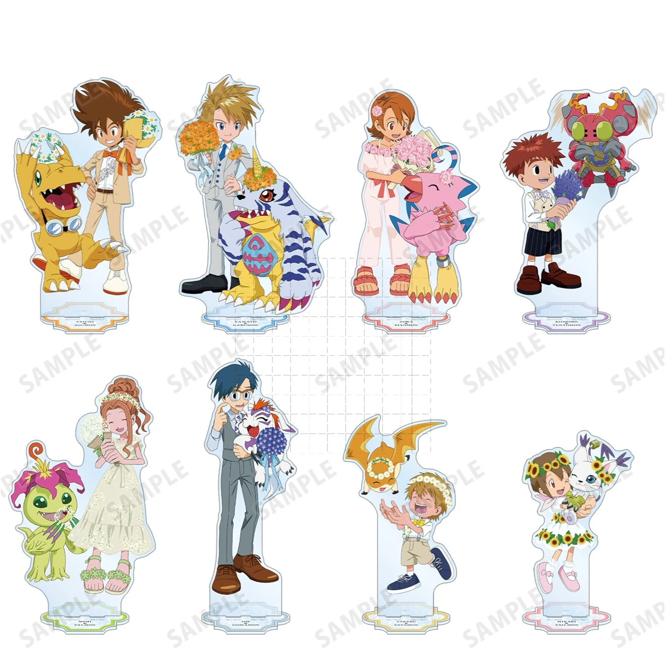 

Game Digimon Adventure Acrylic Stand Doll Anime Piyomon Tailmon Patamon Gomamon Agumon Gabumon Figure Model Cosplay Toy Gift