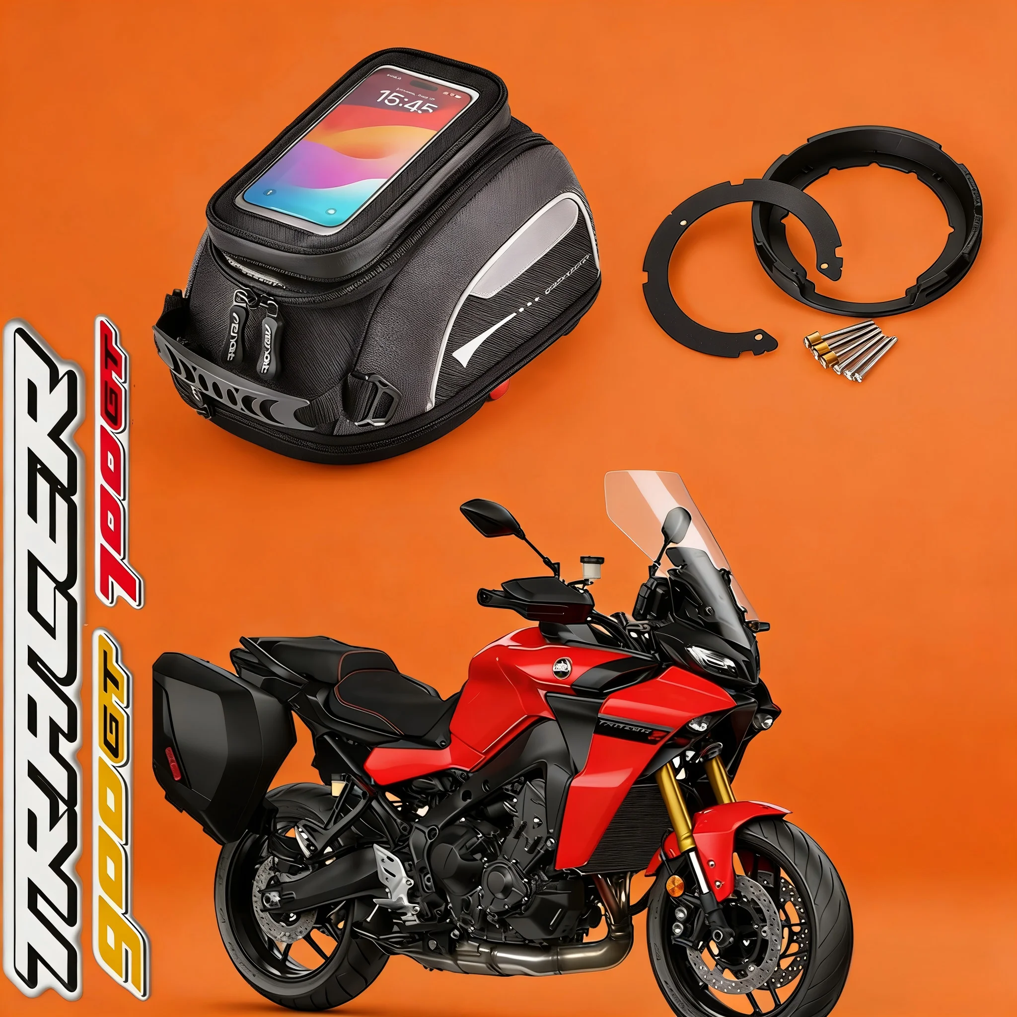 

Сумка на бензобак для мотоциклов YAMAHA Tracer900/GT 700 9/9GT MT-10, быстросъемная, магнитная, водонепроницаемая.