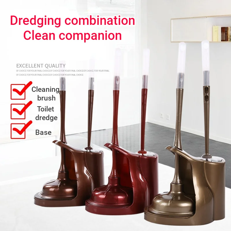 Eco Friendly Toilet Brush and Plunger Set Nordic Bathroom  No Dead Corners Cleaning Tools Holder Brosse Toilette Fixture