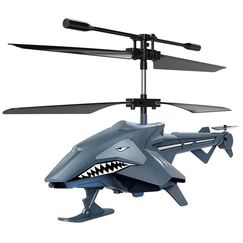 

New Shark Remote Control Helicopter USB Charging Handle Toy Aircraft Model Children Remote Control Aircraft Boy Holiday gift
