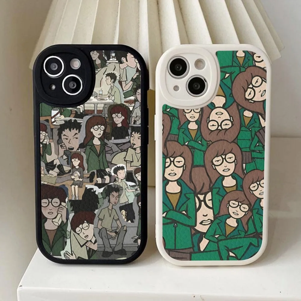 Cartoon D-Daria Phone Case Hard Leather For iPhone 14 13 12 Mini 11 14 Pro Max Xs X Xr 7 8 Plus Fundas