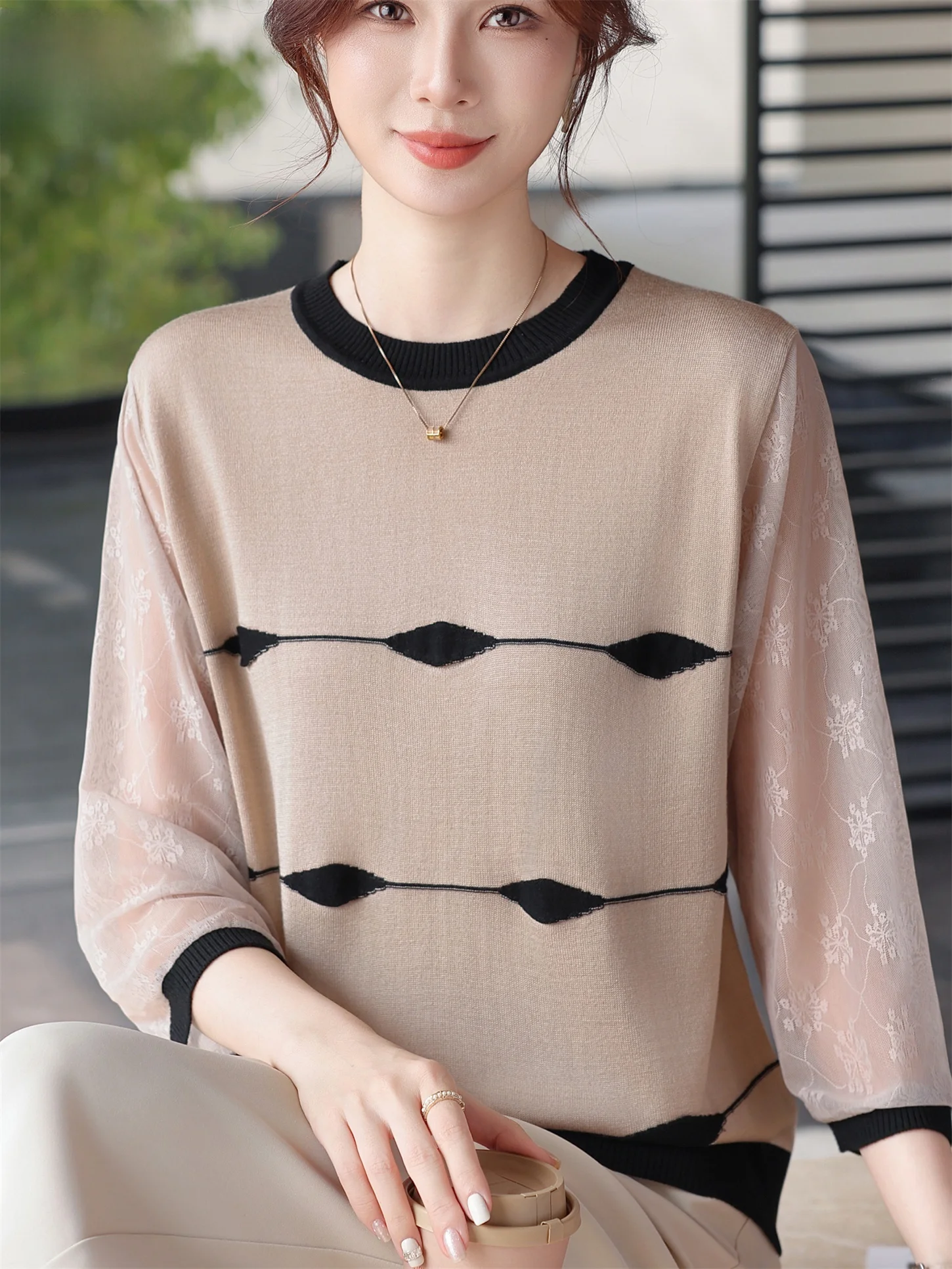 Kaos Tanpa Lengan Rajutan Moti - Women Fashion Over 60 ulasan dan harga