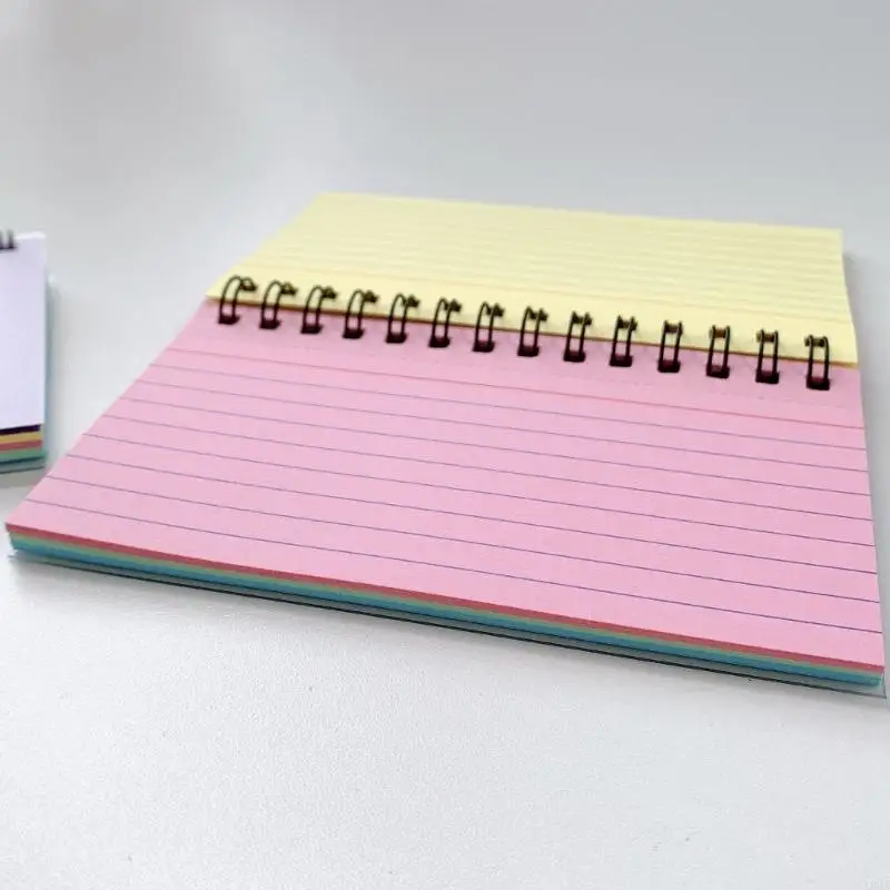 2025 New Twin Coil Binding Notebook 50Sheets Lined Pocket Writing Notepads Small Paper Notebook for Note Taking Drawing