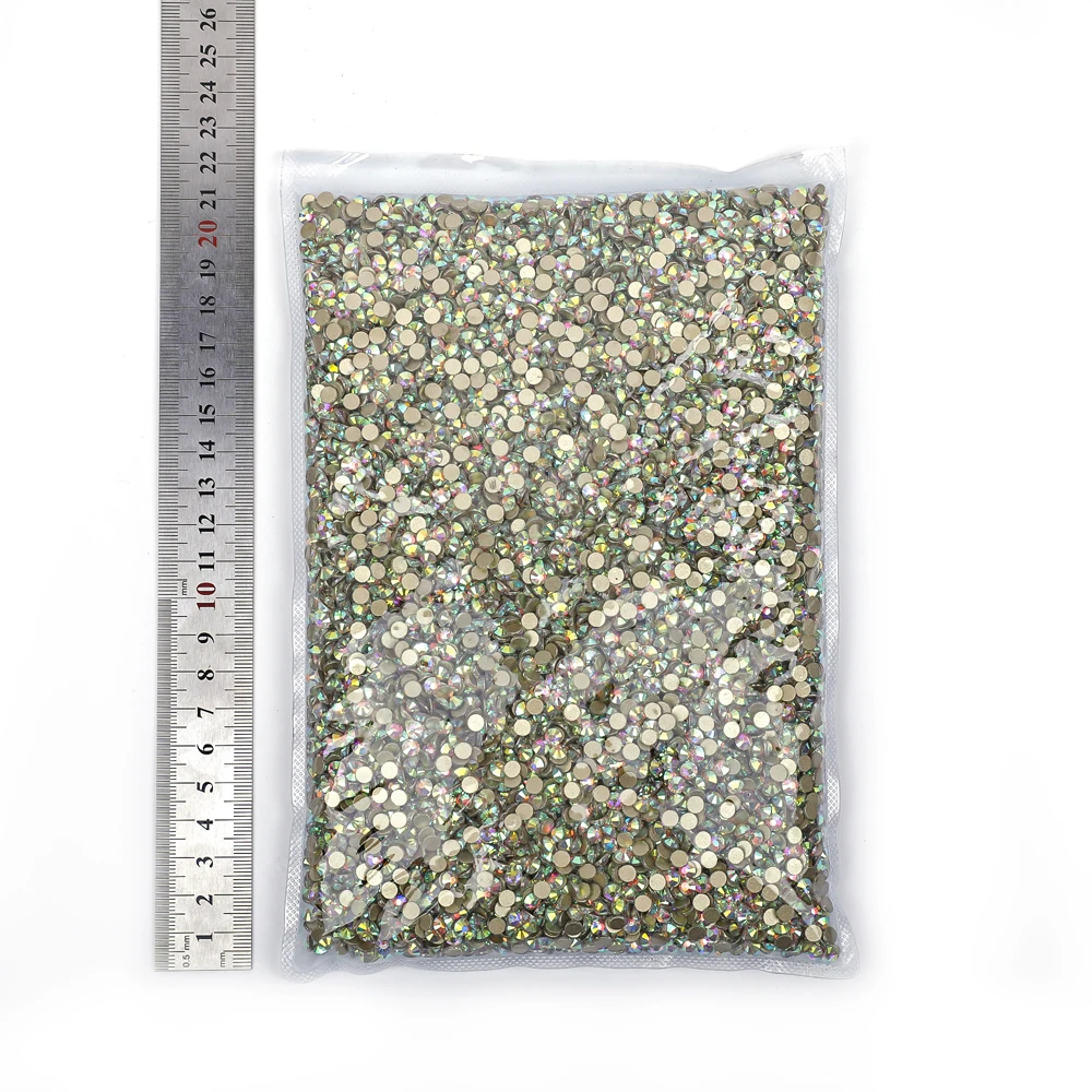 1440Pcs Non Hotfix Rhinestones SS40 Flatback Glitter Crystal in Bulk Package For for DIY Nail Garment Decoration