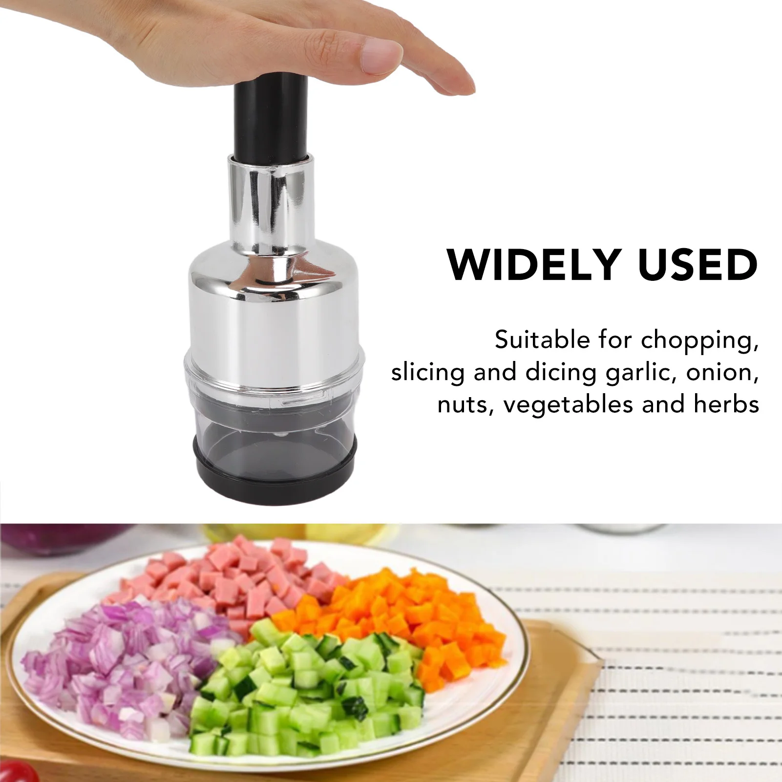 Manual Food Chopper Multipurpose Stainless Steel Blade Vegetable Cutter for Onion Garlic Vegetables Fruit Nut Hand Food Chopper