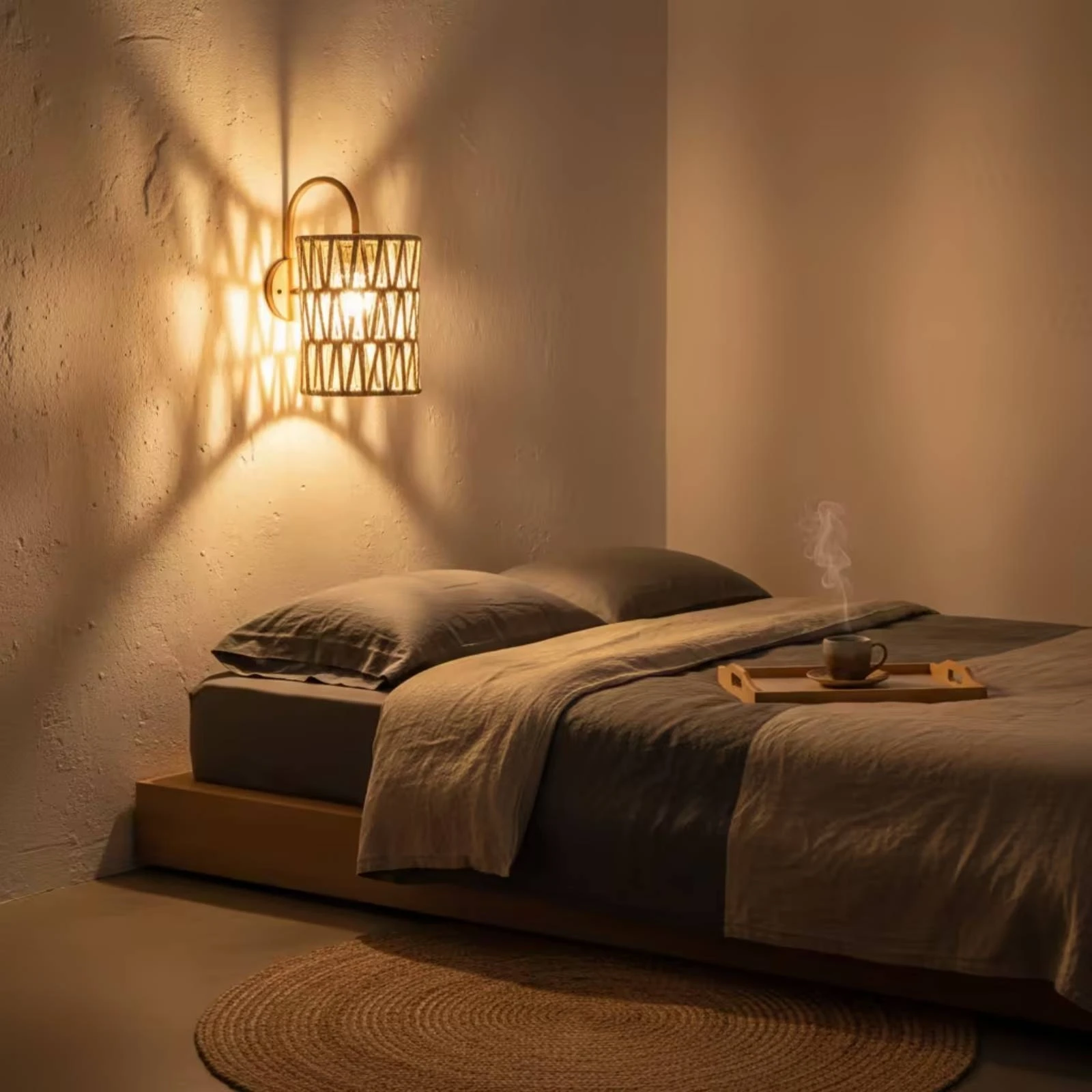 Paper Rope Lampshade Rustic Woven Lampshade Lamp Shade with Paper Rope Natural Bohemian for Guest Rooms, Cafes