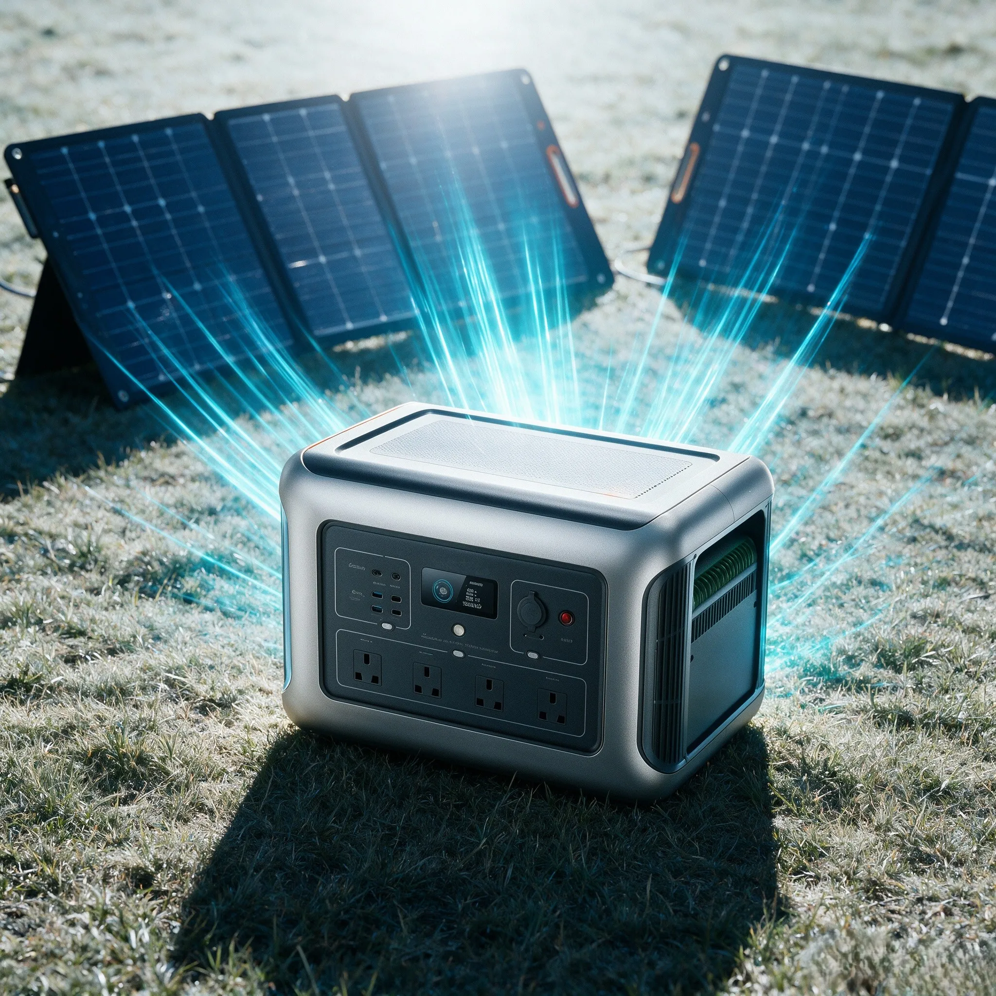 72V LiFePO4 Battery 2-in-1 Energy Storage Portable Power Station R3500 Model Pure Sine Wave Inverter Solar Charging Type-C