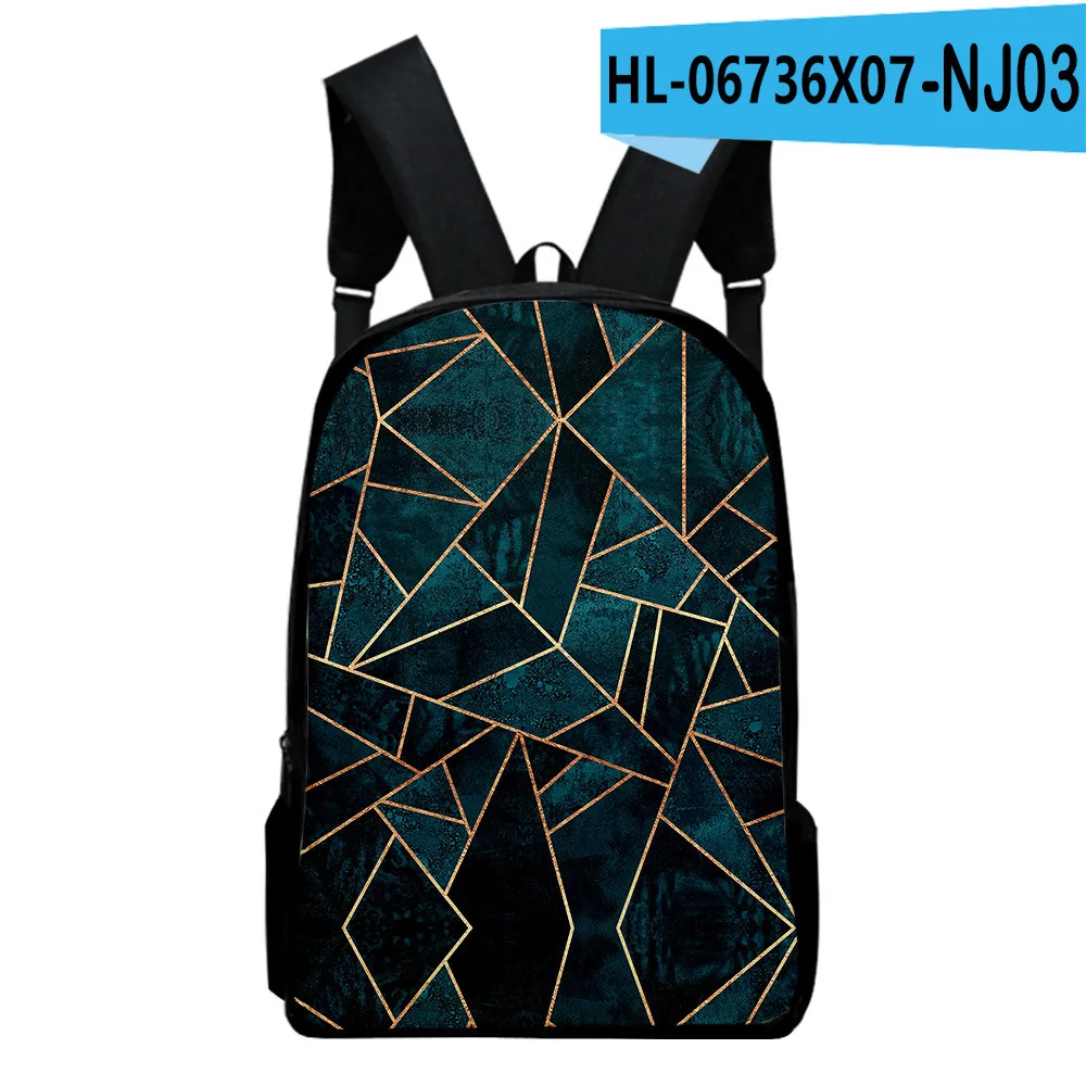 Trendy Popular Flowing Gold Art Notebook Backpacks pupil School Bags 3D Print Oxford Waterproof Boys/Girls Laptop Backpacks