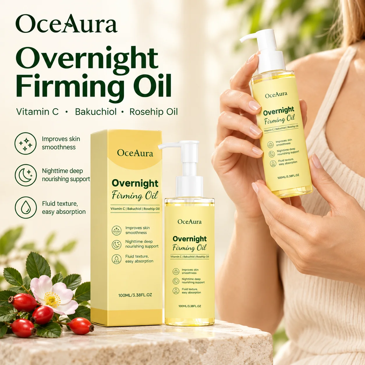 OceAura | Übernachtendes Straf – Face Oil Rosehip Bewertung und Preis