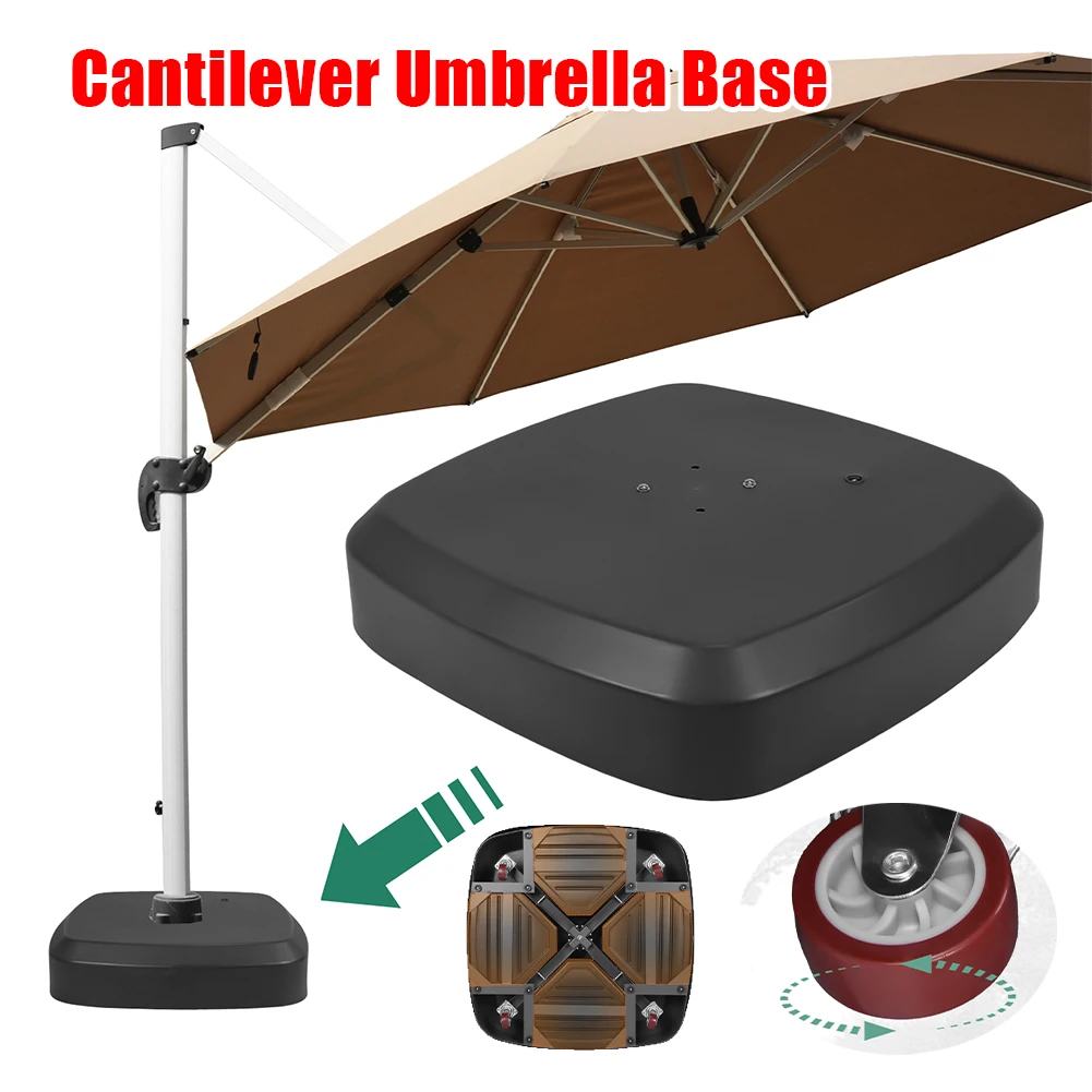 

Консольное основание для зонта с колесами, смещенное основание для зонта, консольная подставка для зонтов для наружной террасы, лужайки, сада