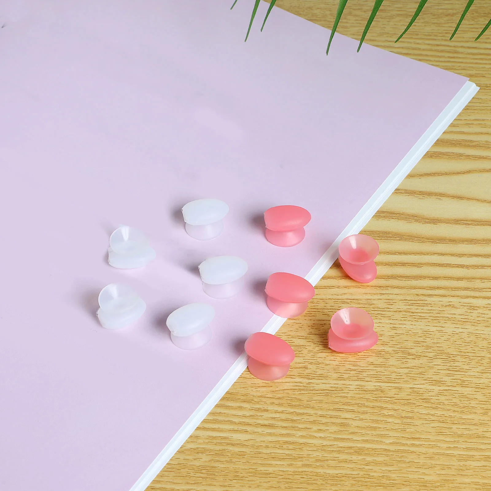 

10pcs Lip Brush Dust Covers Half Transparent Red Silicone Travel Protector Sleep Mask Makeup Accessories Lip Care Tools