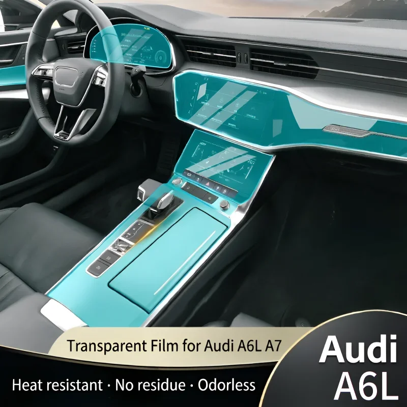 For 2023 Audi A6L screen tempered glass film; A6L interior protective film; Audi car interior accessories collection