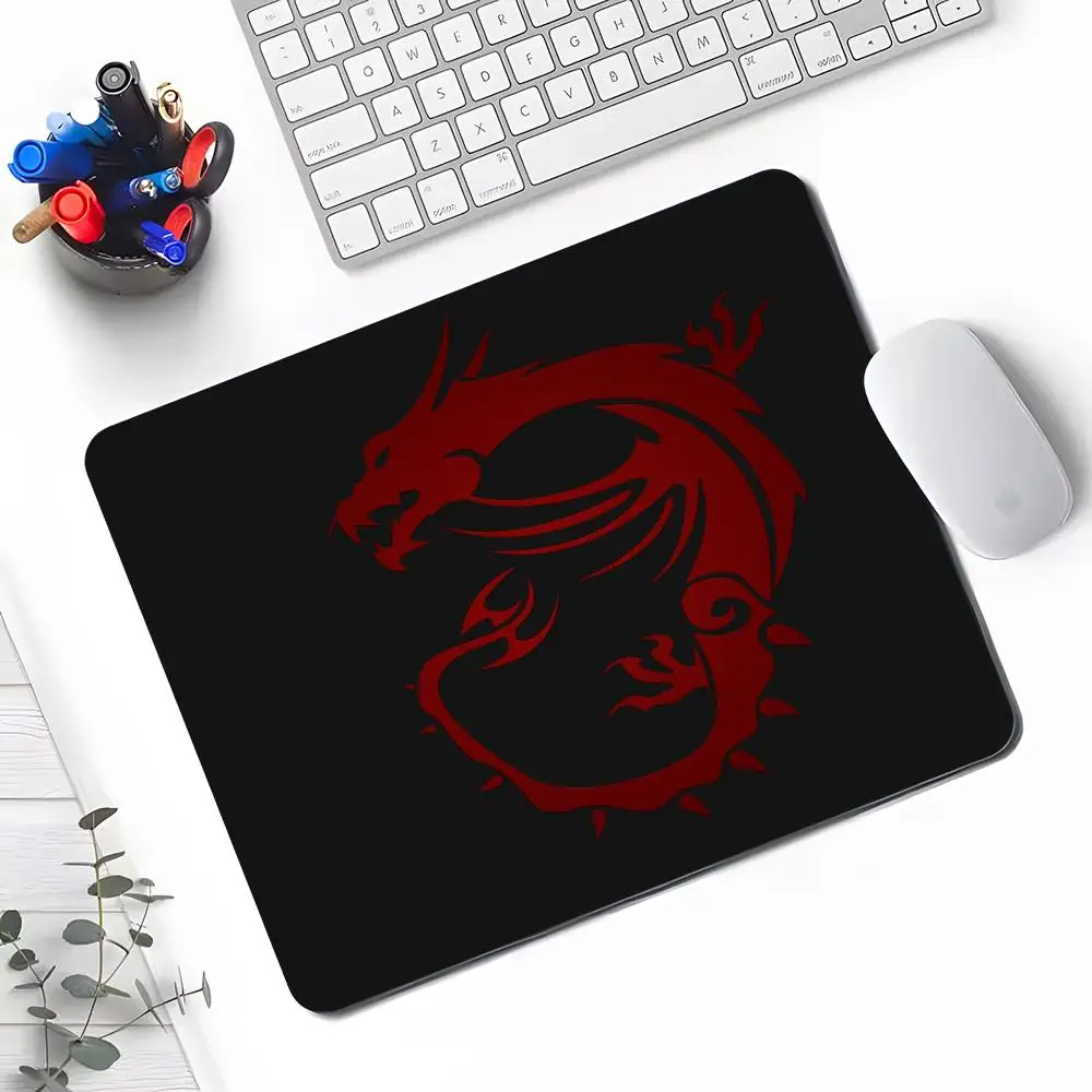 Красный коврик для мыши MSI, небольшой коврик для мыши для ПК, геймеров, украшение рабочего стола, офисный коврик для мыши