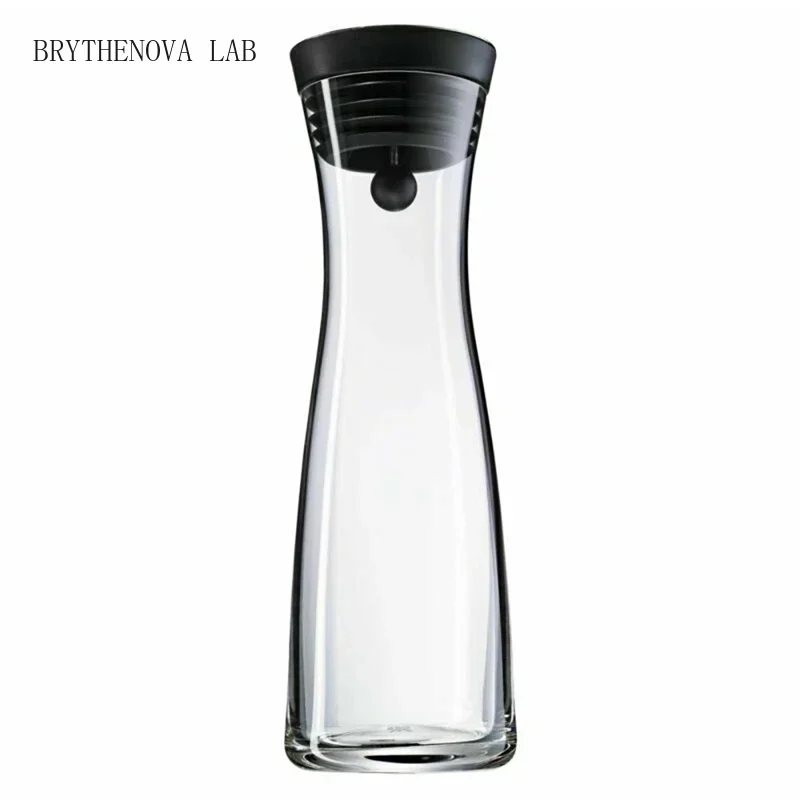 New Water Carafe 1.5/1.8L High Borosilicate Bottle Glass Basic Tilting Lid Closure Jug