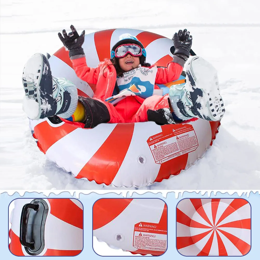 

Hot Selling New Product, Blue, Ski Tubing,with Handles,Gliding Mat for Adults, Kids, Winter, Snow, Outdoors，PVC Inflatable, Red