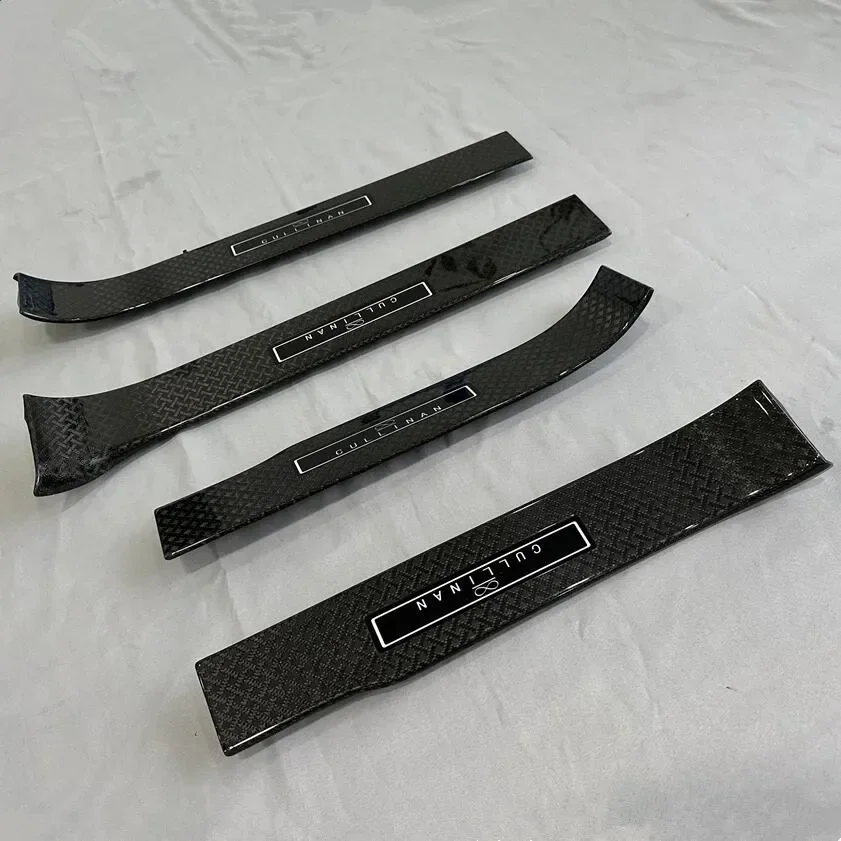 New！ Carbon Fibre Door Sill For Rolls-Royce Cullinan 2018 2019 2020 2021 2022 2023 2024 Wich LED Threshold Strip Replace Accesso