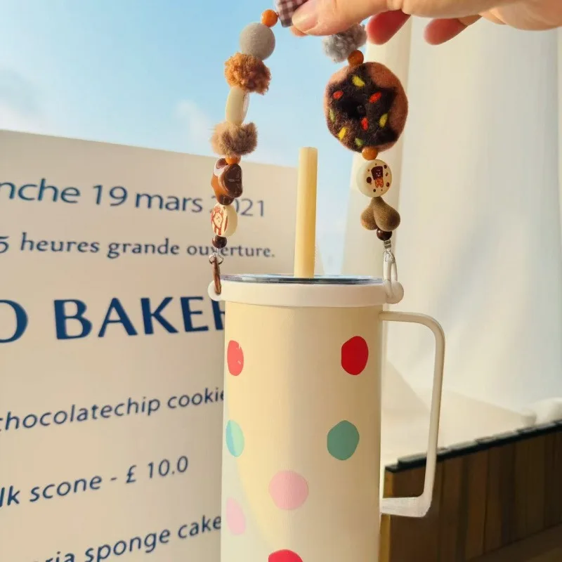 Suitable for Stanley Water Cups Accessories New Tumbler Cup Holder Doughnuts Strap For 6-10cm Cup Mouth Hand Lanyard Cup Sleeve - view 4