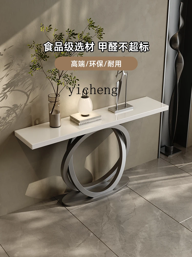 X5-16  Italian simple luxury jade crystal entrance table Modern light luxury entrance table Simple home use