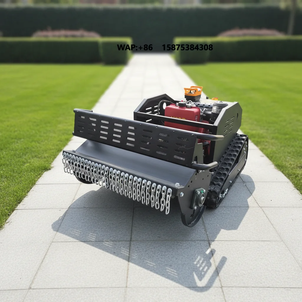 800 Tracked Lawn Mower - for Slope Mowing With Remote Control Operation Robot Lawn Mower