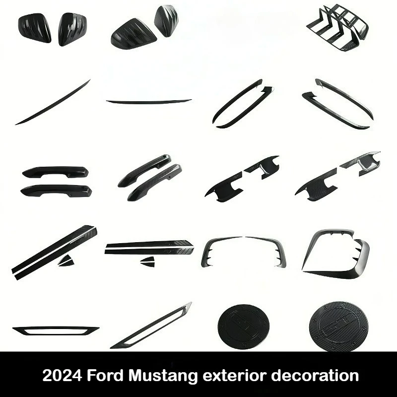 

For 2024 Ford Mustang Rearview Mirror Tail Light Fog Light Fuel Tank Cap Handle Door Bowl Car Exterior Accessories