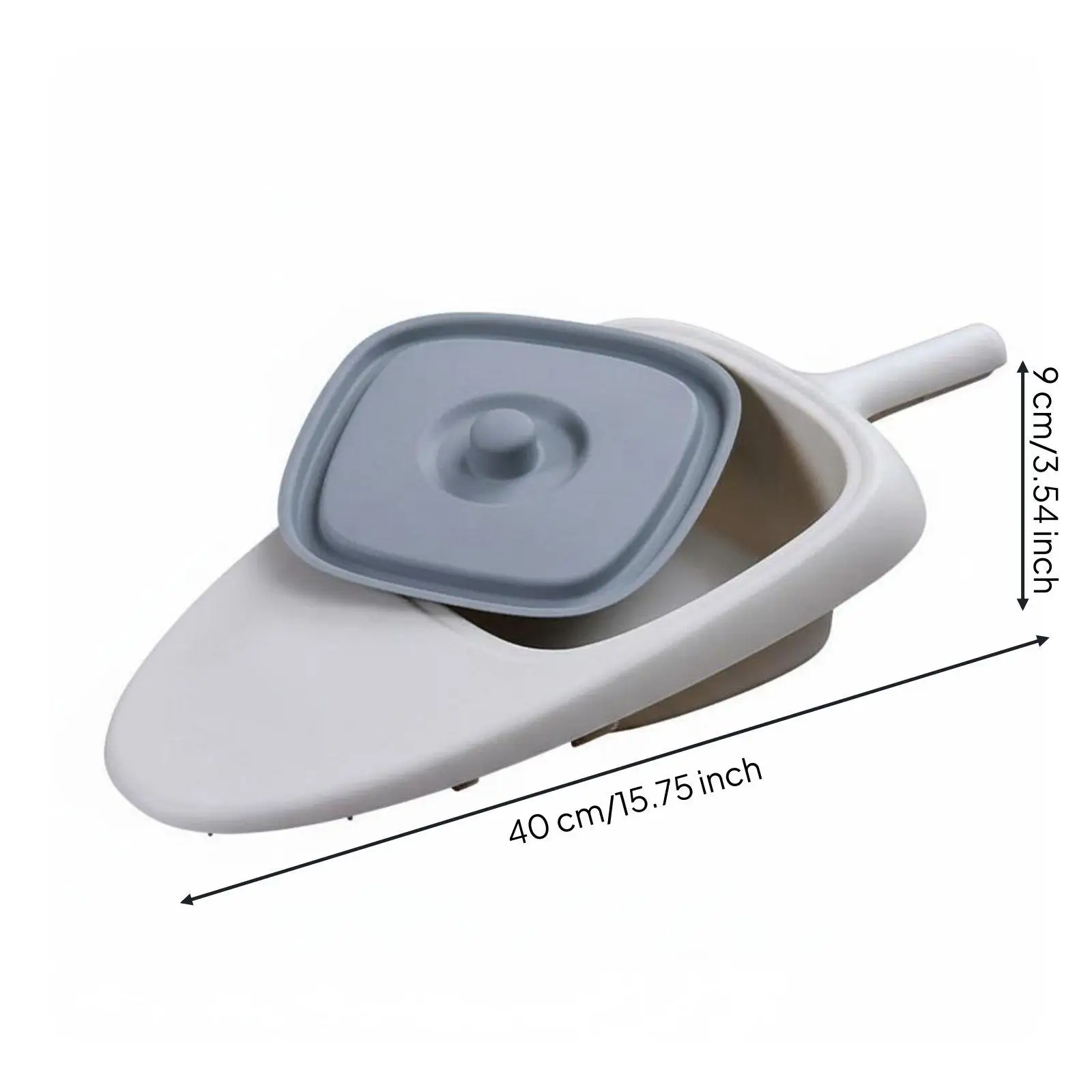 Bedpan with Lid Easy to Clean Fracture Bedpan with Handle Ergonomic Design Portable Bedridden Toilet for Patients, Hospital,