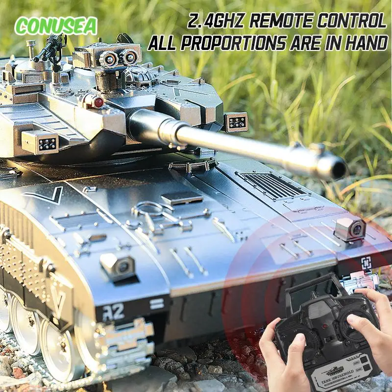 1/18 Big Rc Tank Remote Control War Tanks with Shooting Radio Controlled Car Military Truck Model for Boys Children Kids Gifts