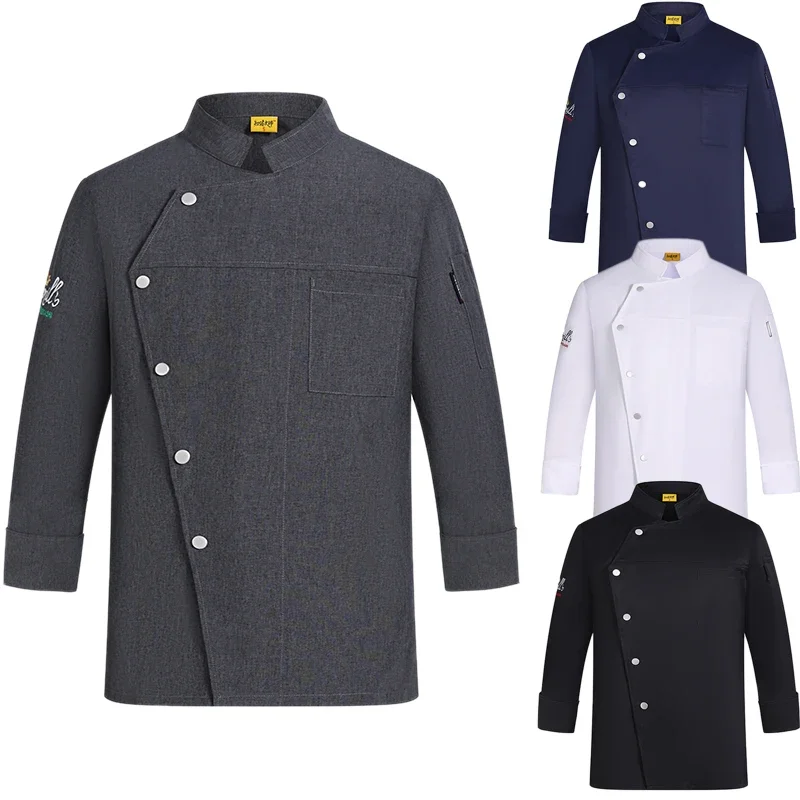 Chef Uniform Men Women Kitchen Cook Jacket Restaurant Bakery Waiter Clothes