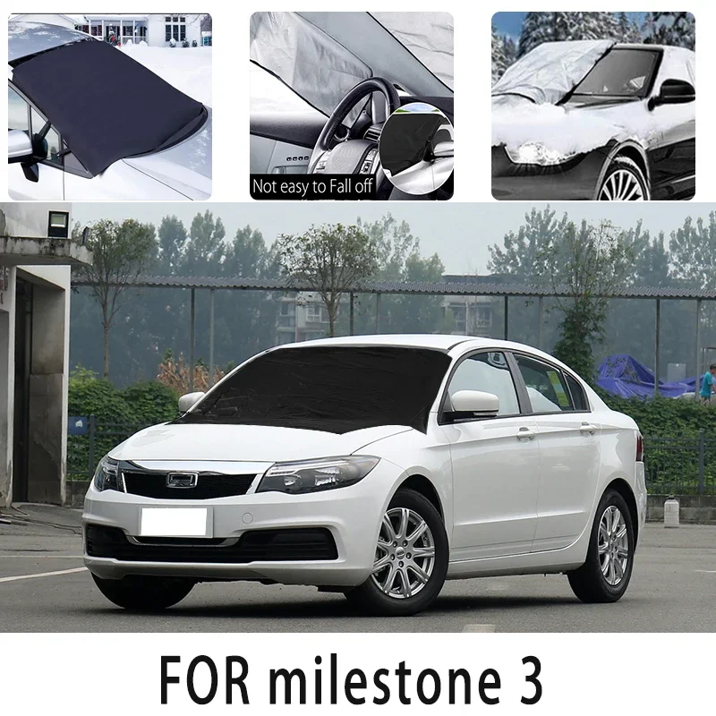 

Carsnow cover front coverfor milestone 3 snowprotection heat insulation shade Sunscreen wind Frost prevention car accessories