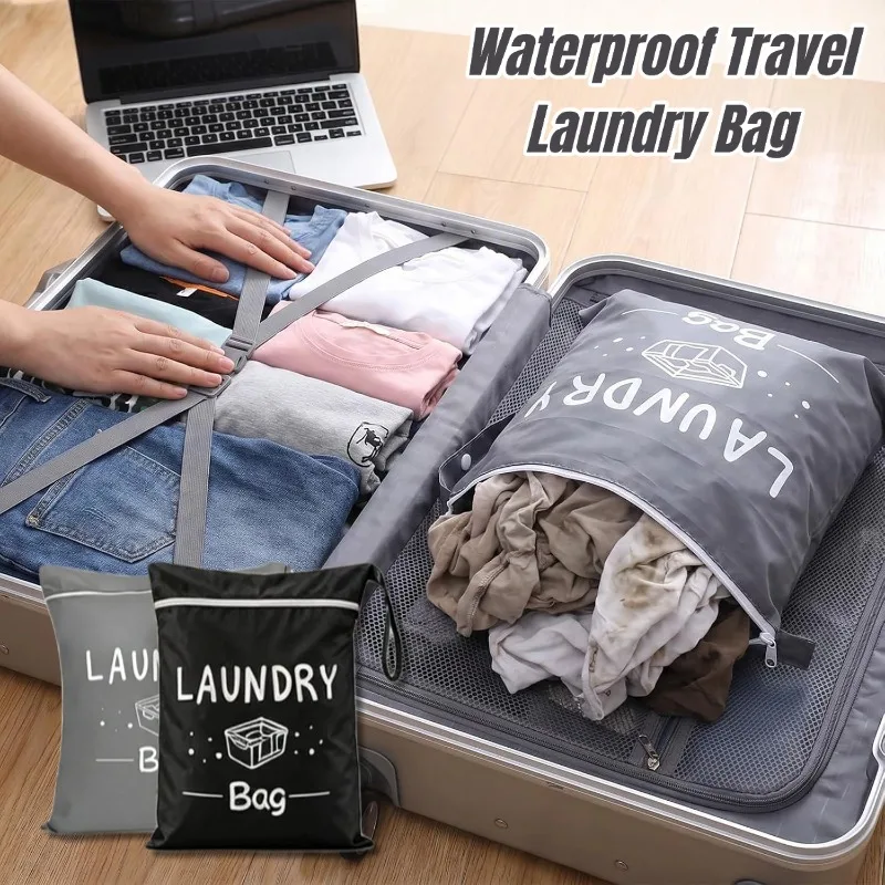 

Waterproof Travel Laundry Bag Large Capacity Oxford Waterproof Storage Pouch With Zip Durable And Machine Washable Storage Bag