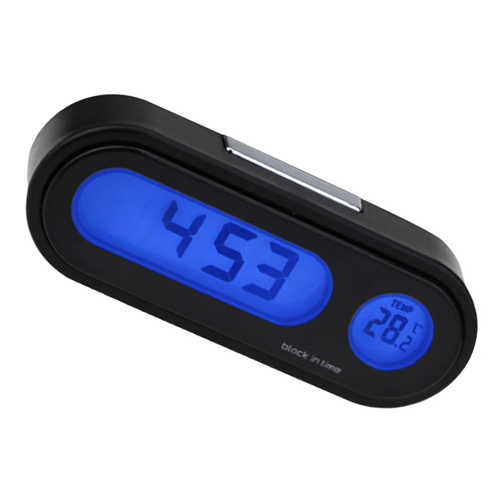 Car Thermometer Vehicle Clock Multi Function Temperature Display Clocks Digital Table Mounted Number