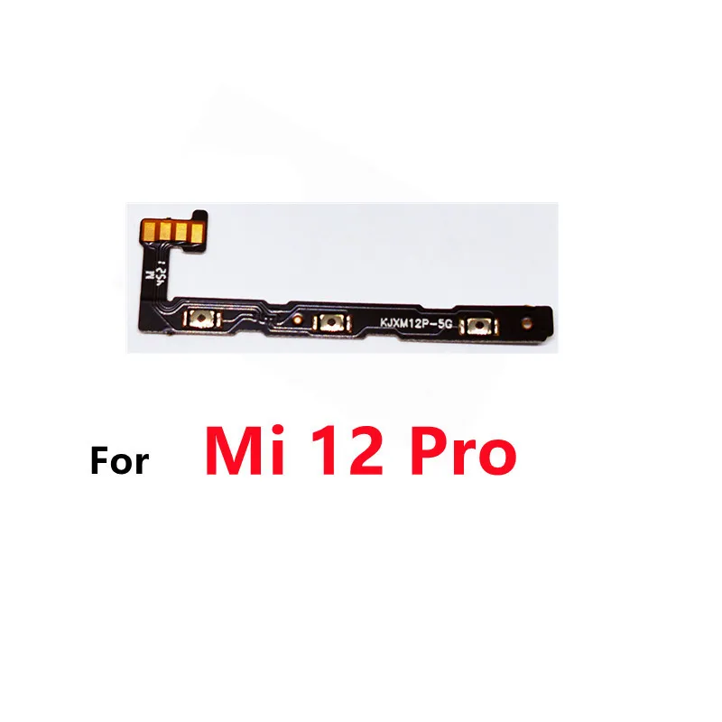Para xiaomi mi 12 lite ultra pro 5g mi12 12pro botão de volume de energia flex cabo interruptor chave lateral fora do botão de controle peças reparo