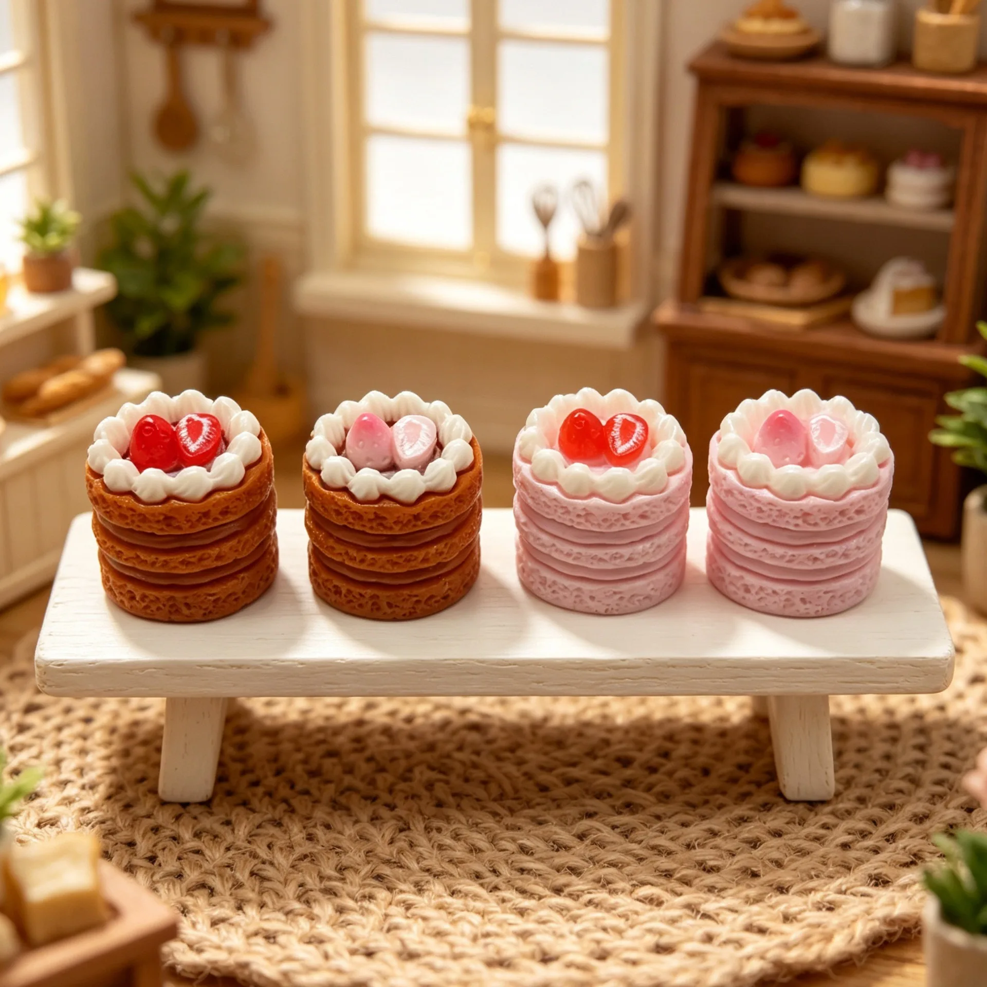 10pcs Mini cupcake simulation baking shop miniature edible dollhouse scenery decoration