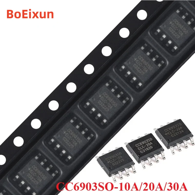 CC6903 6903 CC6903SO 10A 20A 30A SOP-8 SOP8 Hall Effect Current Sensor Isolation Voltage 100V Single Chip IC New Original