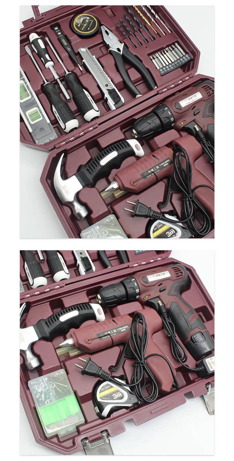 139Pcs Household Professional Power Mechanics Drill Machine Car Repair Hand Screwdriver Electric Tools Kit Set For Home