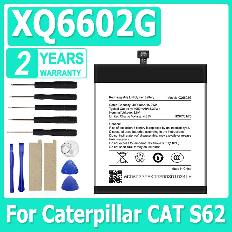 

Brand-New 4050mAh 15.39Wh Repalcement XQ6602G Battery For Caterpillar CAT S62 Mobile Phone + Free Tools