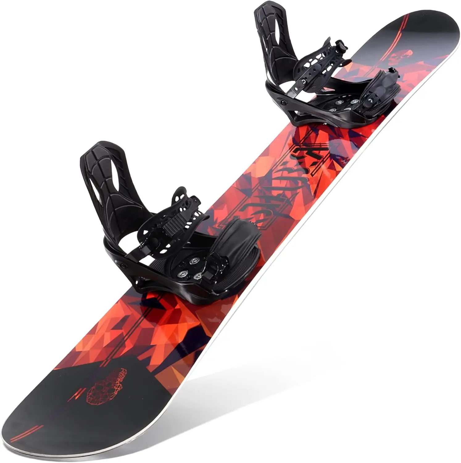 

Ski board and bundle, suitable for all levels of best all terrain, bi-directional, hybrid, black and red