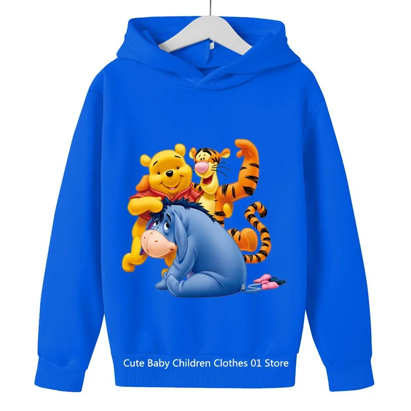 Winnie The Bear Cute Kids Sportswear Clothing Cartoon Fashion Baby Boy Hoodie Casual Top