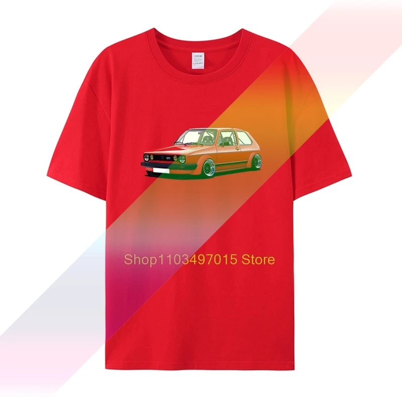 T-Shirt White Round Neck Germany Classic Legend Car Golf Gti Red Mk1 2019 New Brand Sales Cotton Short Sleeve Military T Shirts