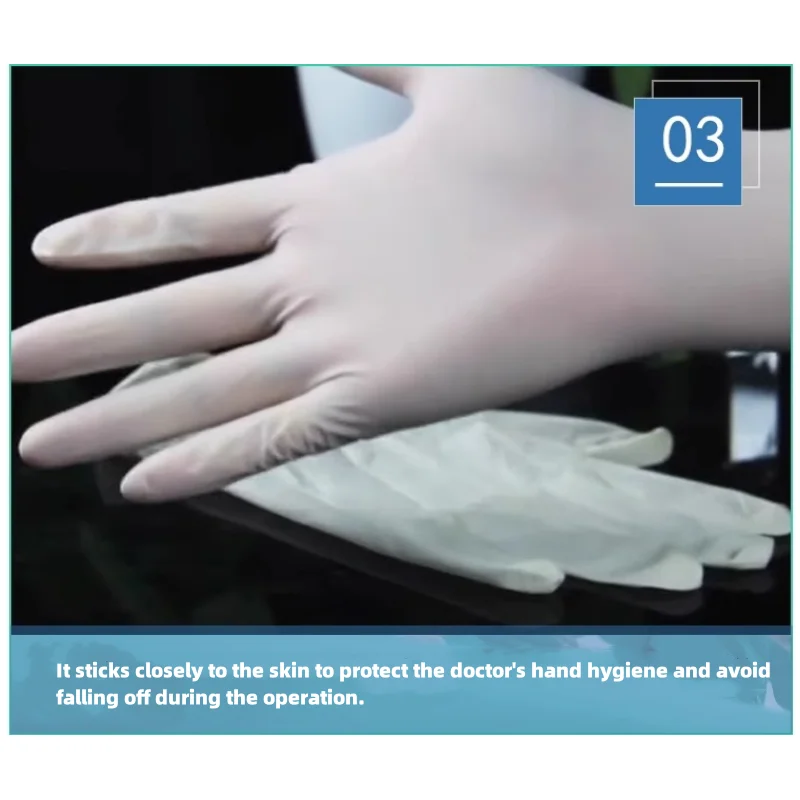 10 pcs Medical Disposable Protective Latex Rubber Gloves For Surgical Examination In Operating Room For Doctor Food Laboratory