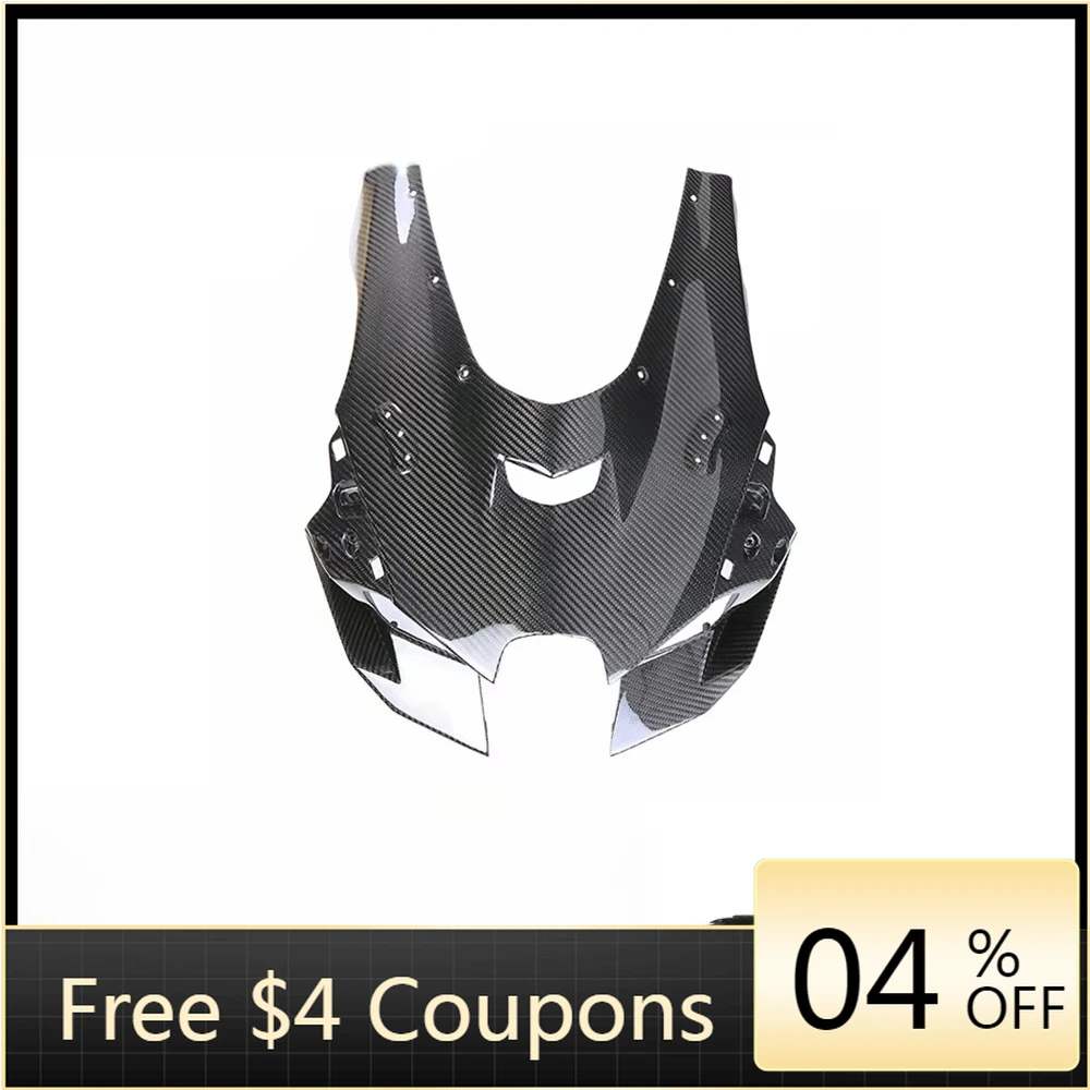 

STLF STLF AKOSO 3K Dry Carbon Fiber Motorcycle Accessories Front Nose Headlight Fairing Cowl for Ninja ZX10R ZX-10R 2021-202