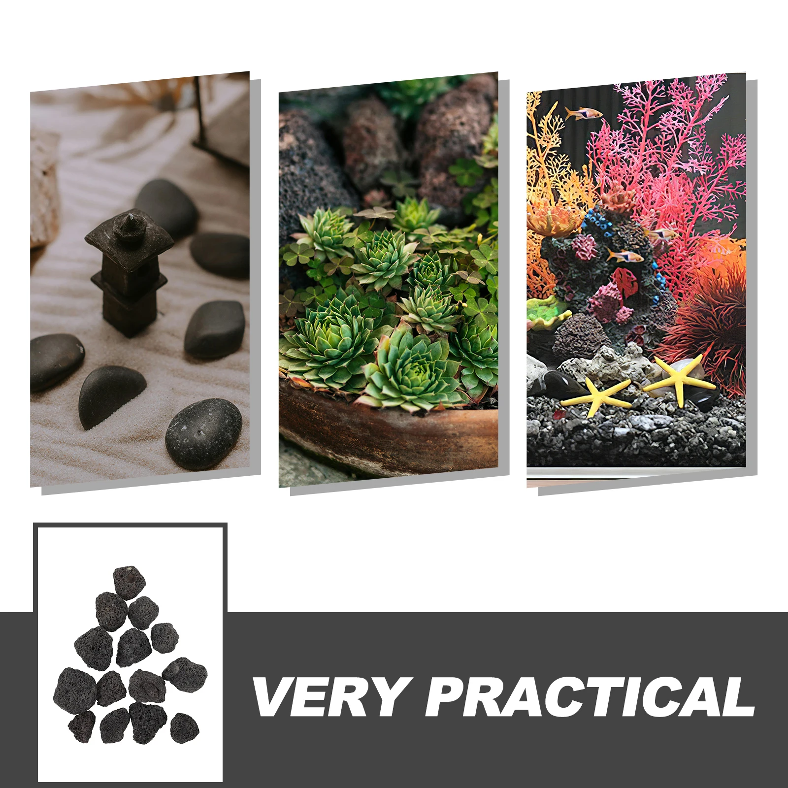 

Natural Volcanic Stone Decorative Rocks Fish Tank Supplies Plant Pot Adornment Craft Stones Wedding Party Decoration