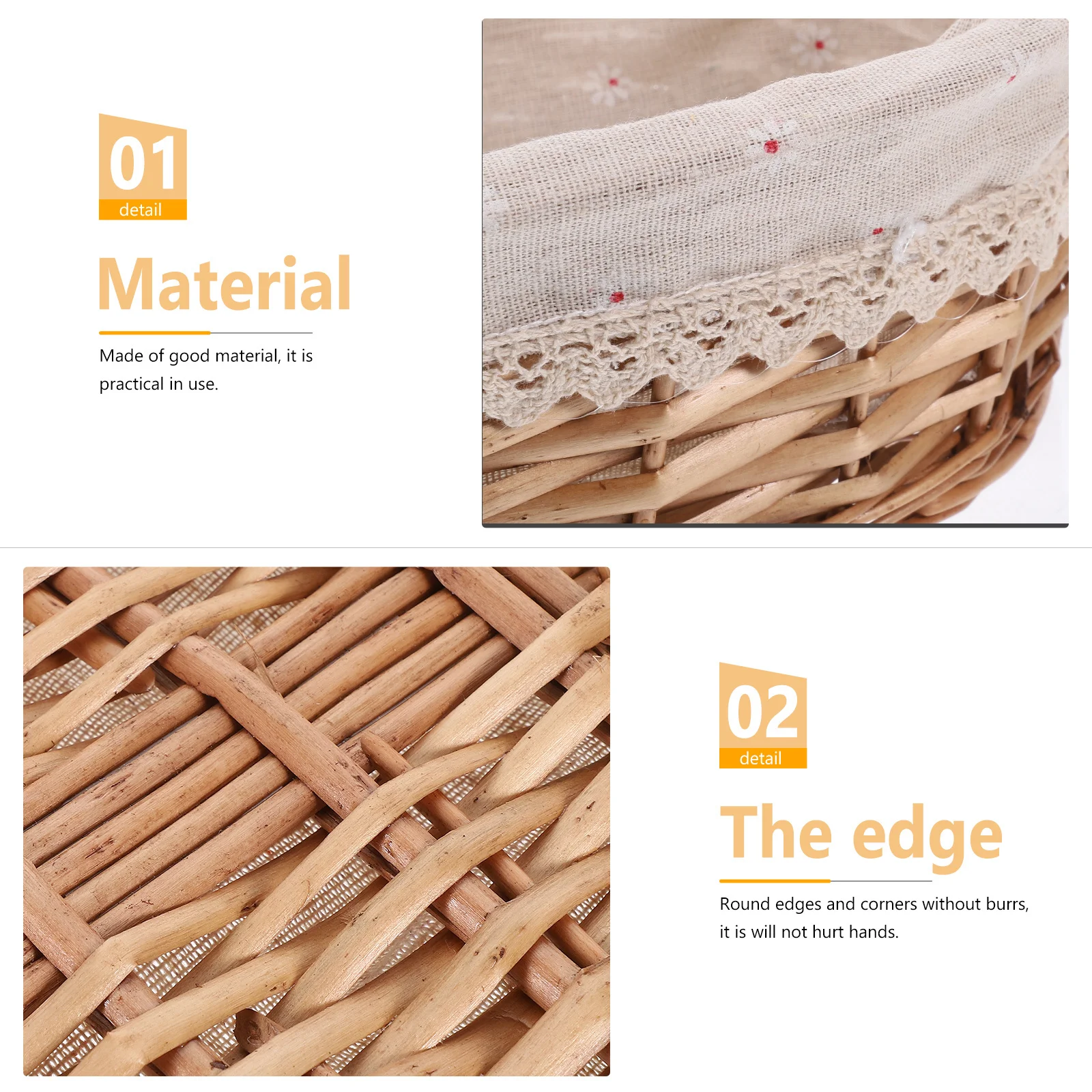 

Wicker Bread Storage Basket Small Color No H Jute Lace Kitchen Bar ganizer Rattan Woven Holder Fruit Egg Dessert