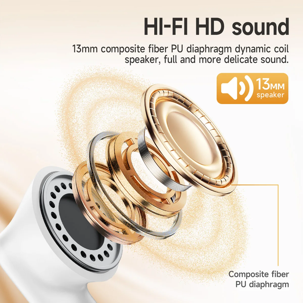 HOCO EQ24 Bluetooth 5.4 Earphones Wireless Headsets Sports Headphones For Mobile Phone In Ear Hifi Sounds Quality Stereo Earbuds view 2
