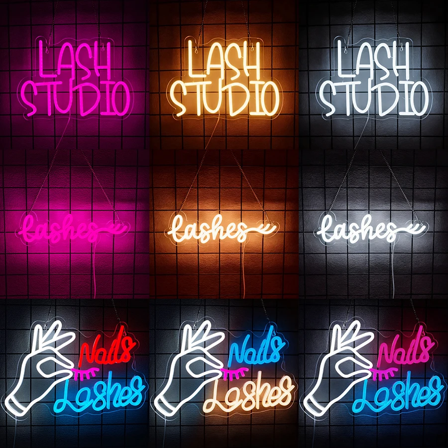 Eyelash Extension Led - Letreiro Neon LED para Decoração de