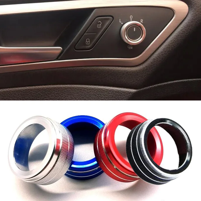 Car Rearview Mirror Adjustment Knob Button/Switch Covers Decoration Stickers Fit For VW Volkswagen Golf mk7 Polo 2015-2019