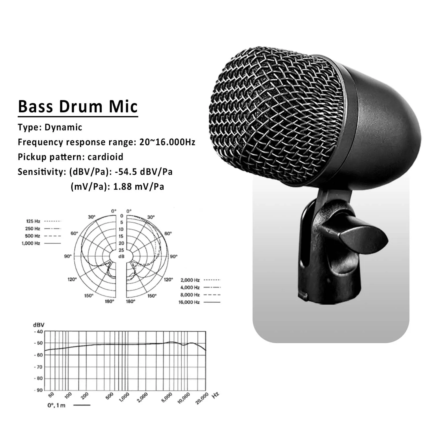 Professional Instrument Accessories Microphone Bass Guitar Jazz Drum