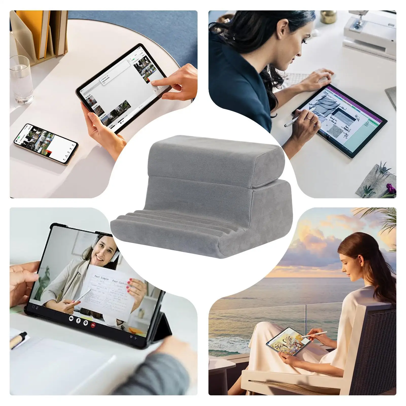 

Многофункциональная подставка для подушки для планшета, мягкий держатель, подставка для планшета, подставка для кровати и стола, подставка для планшета, док-станция, держатель для мобильного телефона для чтения